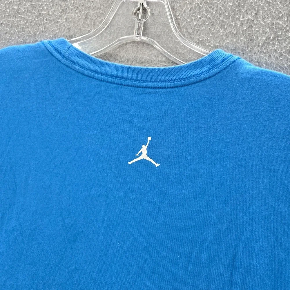 Air Jordan Men Shirt Large Blue Retro 9 Graphic Short Sleeve Crew Neck Tee